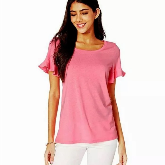 Lilly Pulitzer NWT Sorella Top Capri Coral $68 Size XXS - Picture 1 of 6